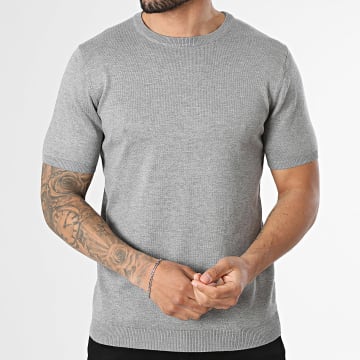 Frilivin - Camiseta En Punto 607 Gris Jaspeado