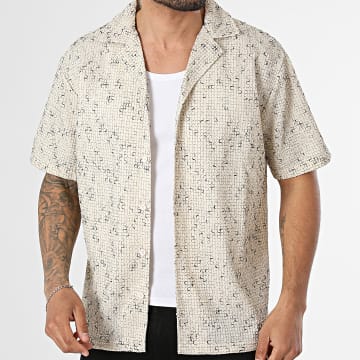 Frilivin - Chemise Manches Courtes Texturé 630 Beige