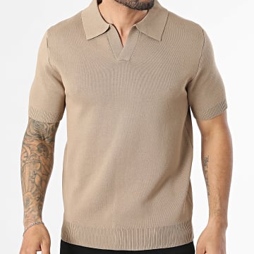 Frilivin - Polo Manches Courtes Maille 044 Camel Clair