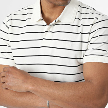 Levi's - Polo de manga corta a rayas 005FM Blanco Negro