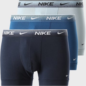 Nike - Pack di 3 Boxer Essential Cotone Stretch KE1284 Azzurro Chiaro Blu Reale Blu Marino