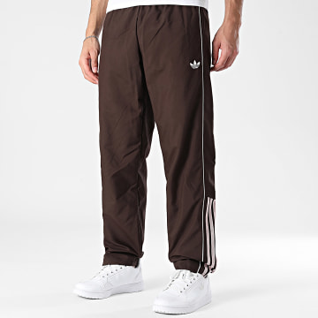 Adidas Originals - Pantalon Jogging A Bandes Half Stripes KC6441 Marron