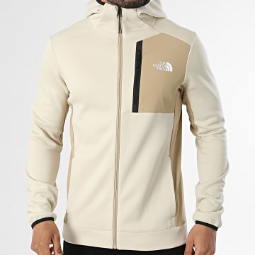 The North Face - Sweat Capuche Zippé A8DY7 Beige Camel