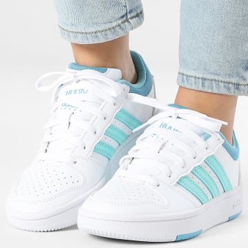 Adidas Sportswear - Baskets Femme Hoops Classic W KI1083 Footwear White Flash Aqua Preloved Blue