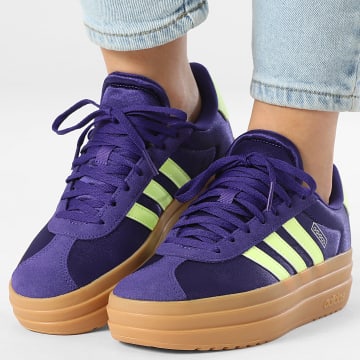 Adidas Sportswear - Baskets Femme VL Court Bold J JQ1874 Collegiate Purple Hi-Res Yellow Silver Metallic