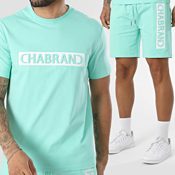 Chabrand - Ensemble Tee Shirt Et Short Jogging 63201 63202 Vert Turquoise
