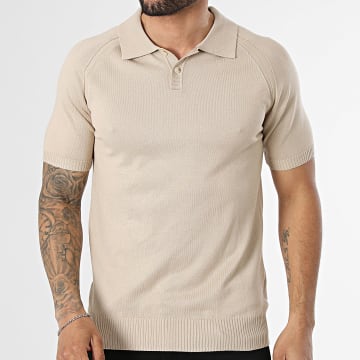Frilivin - Polo Manches Courtes En Maille 610 Beige