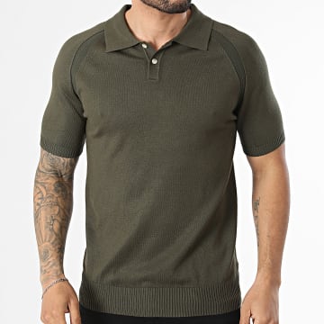 Frilivin - Polo Manches Courtes En Maille 015 Vert Kaki