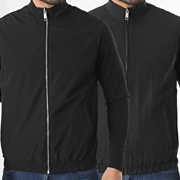 Frilivin - Chaqueta sin mangas reversible con cremallera R68 negra