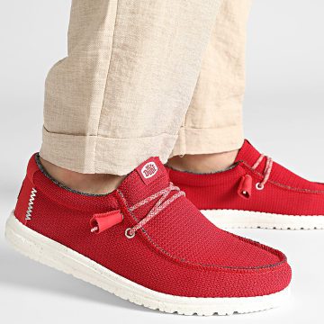 Hey Dude - Mocassins Wally Sport Mesh Dark Red