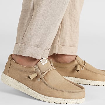 Hey Dude - Mocassins Wally Stretch Canvas Tan