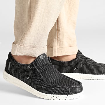 Hey Dude - Mocassins Wally Stretch Sox Black White