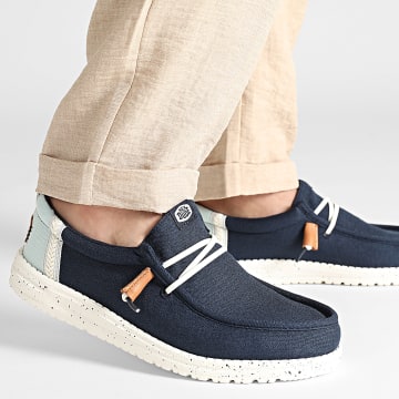 Hey Dude - Mocassins Wally Craft Linen Navy Blazer Multi