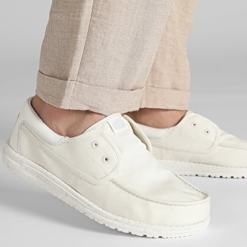 Hey Dude - Mocassins Wally Cru Stretch Canvas White