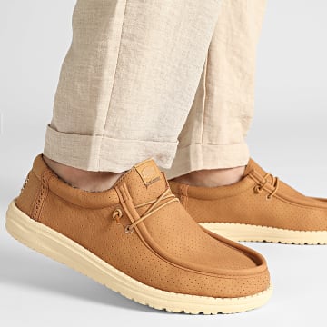 Hey Dude - Mocassins Wally Perf Classic Bone Brown Boulder Tan