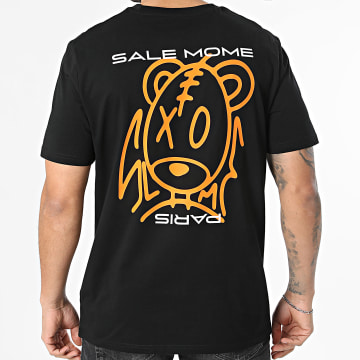 Sale Môme Paris - T-Shirt Oversize Spray Nero Arancione Bianco