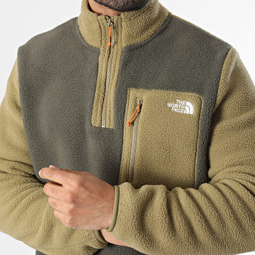 The North Face - Sudadera Cuello Cremallera Polar Yumiori A883S Verde Kaki