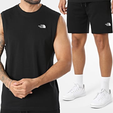 The North Face - Conjunto de camiseta sin mangas y pantalón corto de chándal Evolution A8FD4 A8GQB negro