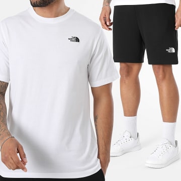 The North Face - Conjunto Camiseta Y Pantalón Corto de chándal Simple Dome Evo A8CZ2 A8GQB Blanco Negro
