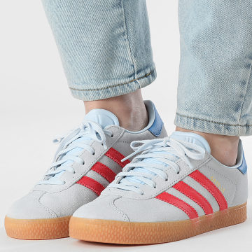 Adidas Originals - Baskets Femme Gazelle J IH6469 Crystal Sky Semi Lucid Red Blue Bird