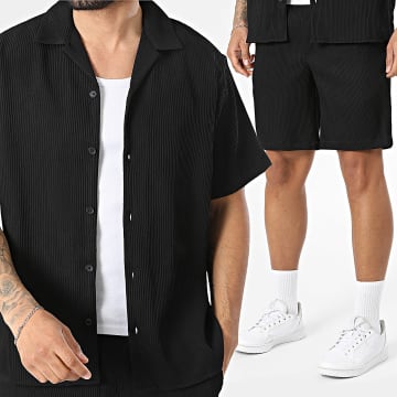Jack And Jones - Ensemble Chemise Manches Courtes Et Short Jogging Harrison Resort Noir