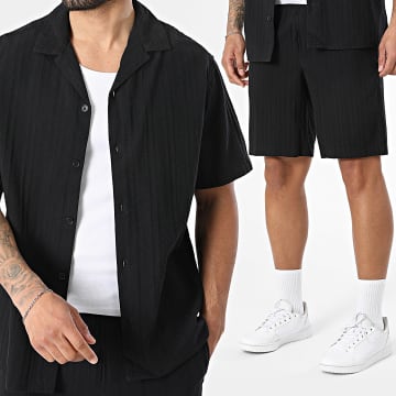 Jack And Jones - Ensemble Chemise Manches Courtes Et Short Tyson Resort Noir