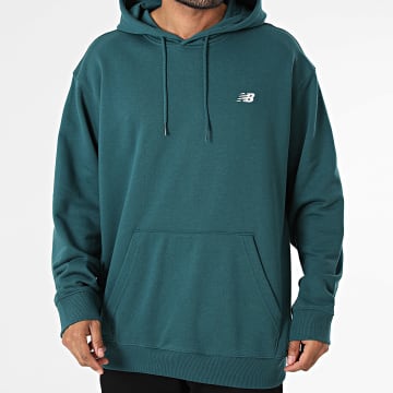 New Balance - Sweat Capuche Relaxed Fit MT41508 Vert Bouteille