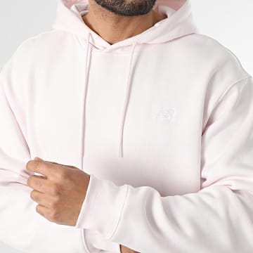 New Balance - Camisola com Capuz Relaxed Fit MT41511 Rosa Claro