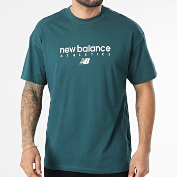 New Balance - T-Shirt Trackside MT61D0U5 Verde Garrafa