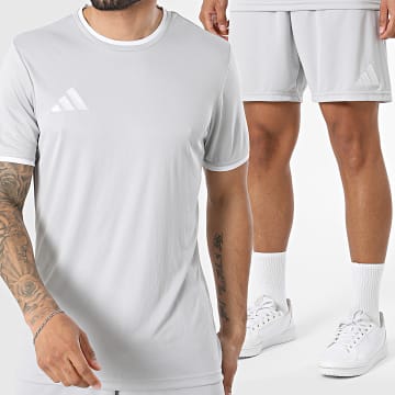 Adidas Sportswear - Ensemble Tee Shirt Et Short Jogging Entrada 26 Jersey JZ2511 JZ2515 Gris