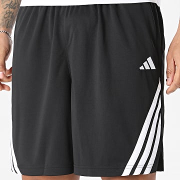 Adidas Sportswear - Short Jogging A Bandes 3 Stripes JI7576 Noir