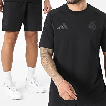 Adidas Sportswear - Ensemble Tee Shirt Oversize Et Short Jogging Real Madrid KC7809 KC7808 Noir
