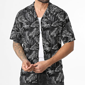 Jack And Jones - Chemise Manches Courtes Estivale Jeff Noir Gris Anthracite