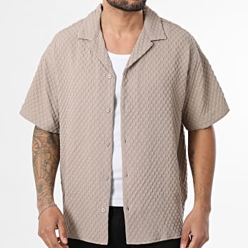 Jack And Jones - Chemise Manches Courtes Estivale Sean Beige