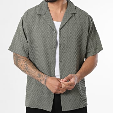 Jack And Jones - Zomers Hemd Korte Mouwen Sean Kaki Groen