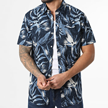 Jack And Jones - Shirt Short Sleeve Summer Honolulu Navy Blue