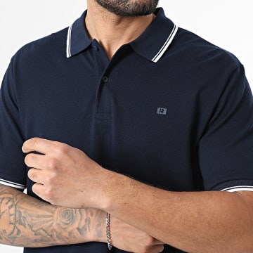 JJREBEL - Polo Manches Courtes Zell Bleu Marine