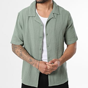 Only And Sons - Chemise Manches Courtes Skyle Vert Kaki