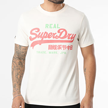 Superdry - T-Shirt Classic M1012451A Beige Chiaro