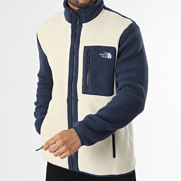 The North Face - Fleece Jas Yumiori A883R Beige Marineblauw