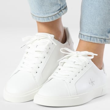 Calvin Klein - Zapatillas Mujer Low Pro Cupsole Leather 3146 Triple Bright White