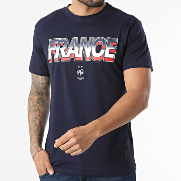 FFF - Tee Shirt Fan France FFF F25097C Bleu Marine