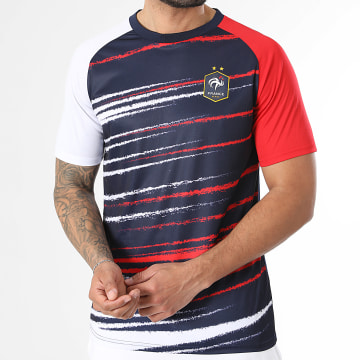 FFF - T-Shirt F25108C Blu Navy Bianco Rosso