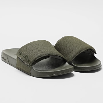Calvin Klein - Essential Slide ADJ Monobrand CV 2115 slippers groen