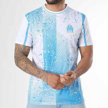 OM - Maglia da calcio Sublime M25102C Bianco Azzurro Chiaro