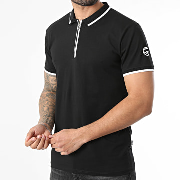 Redskins - Polo Korte Mouwen Col Rits Terled Zwart