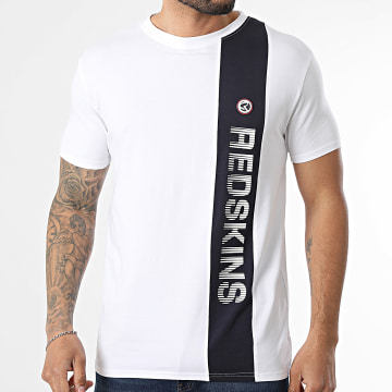 Redskins - T-Shirt Molted Wit Marineblauw