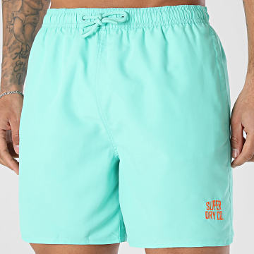 Superdry - Pantalón Corto de baño Essential M3010260A Verde Turquesa