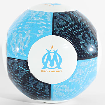 OM - Pallone da calcio M25092 Nero Azzurro Chiaro Bianco