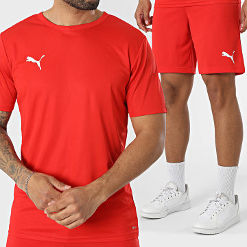 Puma - Ensemble Tee Shirt Et Short Jogging Team Rise 706132 704942 Rouge
